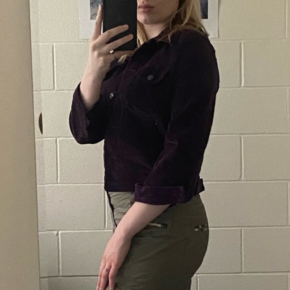 Purple Diab’less cropped corduroy jacket - Picture 5 of 6